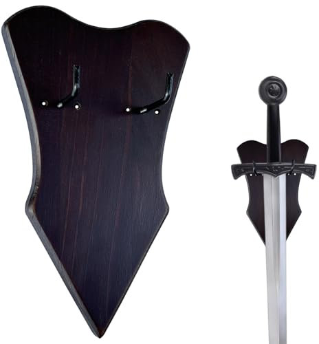 QIXIN Schwert Wandhalterung, verstellbar, für Schwert, Dolch, Axt – kein Schwert – vertikale Schwert-Wandtafel mit Hardware