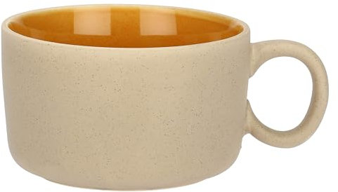 Rose&Tulipani - Tazza Colazione color Zucca in gres, capacità 450ml, collezione Arpeggio