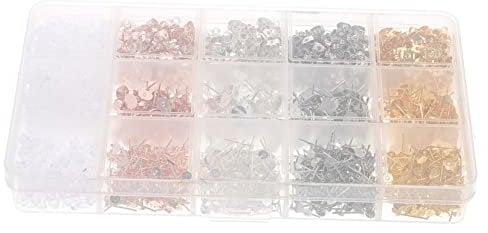 Tofficu 1 Box Jewelry Accessories Set Making Beads Beading Kit Bead for Bracelets Mini Stapler Kits Binders Hoops Bead Kit Fuse Boxes Pliers Holder Piercing Kit Earring Kit Number Plastic