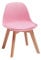 FurnitureR 1 PC Kinderstuhl mit breitem Weichkissensitz, Beine aus massivem Buchenholz, Stabiler Kinderstuhl mit Rückenlehne für Kinderzimmer, geeignet für 1-6 Jahre Kinder, PP+PU, Rosa