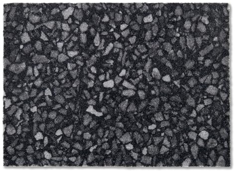 Rutschfeste Fußmatte Innen & Outdoor - Schwarz 67 x 100 cm (Rechteckig) | Eingangsbereich Fussmatte außen und indoor Schmutzfangmatte pflegeleicht Sauberlaufmatte robust Türmatte waschbar bei 30°C