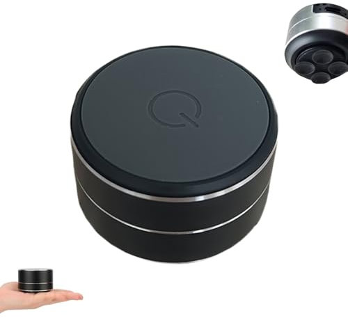 mzvoo Buzzgo Speaker,Mini Buzzgo Speaker Bone Conduction, Bone Conduction Resonance Subwoofer with Suction Cup, Portable Wireless Subwoofer for Bathroom, Outdoor, Travel-BLACK
