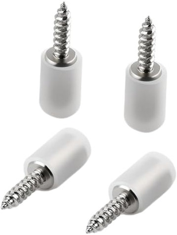 WESIEVYA Regalstütznägel 4 Stück Edelstahlschrauben Selbstschneidend Kreuzschlitz Für Schrankböden Regalbefestigung Möbelstütze Rostbeständig Innenbereich
