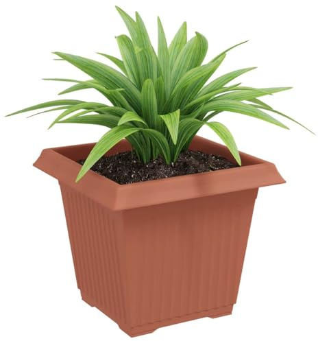 vidaXL Pot de Fleurs Carré 24 pc Rouge Brique 20 x 20 x 16 cm
