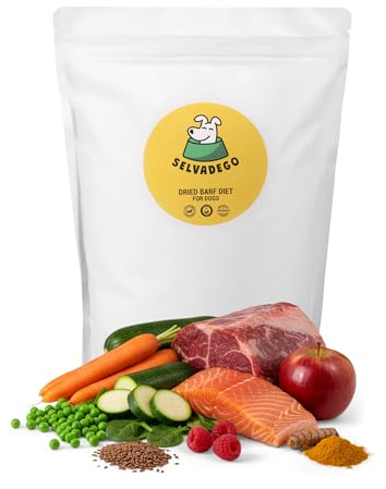 SELVADEGO | Cibo Naturale per Cani – Selvaggina e Salmone – Alimento Completo Ispirato alla Dieta BARF – 100% Naturale, Digeribile e Facile da Preparare – 800 g (800 gr, Selvaggina e Salmone)