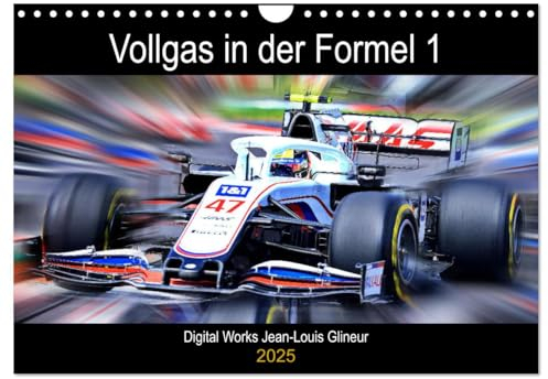 Vollgas in der Formel 1 (Wandkalender 2025 DIN A4 quer), CALVENDO Monatskalender: Digital Arts und Formel 1 (CALVENDO Sport)
