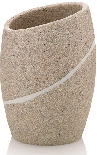 kela 20296 Zahnbürstenhalter Talus aus Poly in beige,Plastik,8x8x11cm