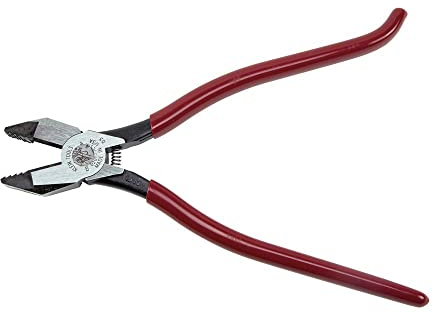 Ironworker's Pliers, Aggressive Knurl, 9 Klein Tools D201-7CSTA , Red