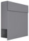 Briefkasten mit Zeitungsfach, Design Wandbriefkasten Manhattan Grau Metallic - Bravios