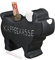 Relaxdays Spardose, Hund, Keramik mit Tafellack, mit Kreide, Sparschwein zum Beschriften, HBT: 17 x 8,5 x 20 cm, schwarz