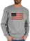 Shirtracer Sweater Pullover Sweatshirt Herren Damen - Kontinente - Flagge USA - L - Grau meliert - Amerika Baumwolle American Flag