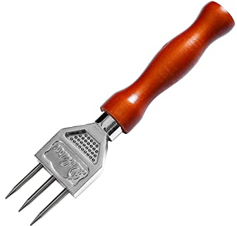 WADC Eispickel Eismeißel mit Holzgriff Edelstahl Langlebiger Barzubehör Robuster Bequemer für Küchen, Bars, Restaurants und Cafés 1 Stück (Rot)