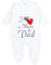TupTam Baby Mädchen Jungen Strampler mit Langarmshirt Aufdruck Spruch 2 teilig, Farbe: I love Mum and Dad, Größe: 50