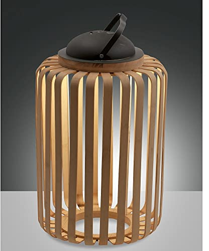 CLAMP LED Battery-Powered Table Lamp Diameter 25 cm 1x 3 W 3000 K IP54 Ash Wood