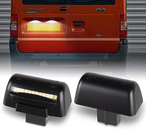 OZ-LAMPE LED Number Plate Light,2Pcs License Number Plate Light Bulbs for Ford Transit MK5 MK6 MK7,SMD 3014 DC 12V License Plate Lamp Taillight with Canbus,Error Free Rear Lamps
