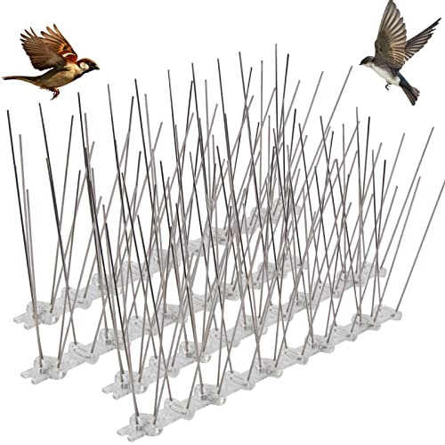 Pinchos Antipalomas, Espanta Pajaros Exterior, Espantapajaros, Pinchos Anti Palomas, Ahuyentador Pajaros, Espanta Palomas, Repelente Palomas, Ahuyentar Palomas Gatos 4 Piezas 1 Meter