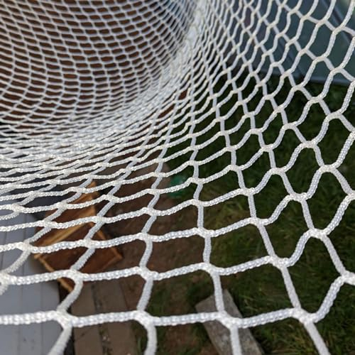 KACQIYT Weiß Sicherheitsnetz Katzennetz Schutznetz Kinder Hochbett Treppe Balkon Fenster Gehäuse Rausfallschutz Sicherheitsschutz Vergnügungspark Dekoration Schutznetz Mehrzweck-Sicherheitsnetz