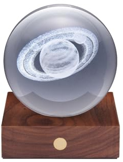 Leuchtende Kristallkugel Saturn