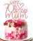 Tortenaufsatz Happy 70th Birthday Mum – Muttergeburtstagsparty-Dekorationen, Roségold 70. Geburtstag Kuchendekoration