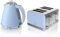 Swan Retro Kitchen Set, 1.5L Fast Boil Kettle & 4 Slice Toaster, Blue, SK19020BLN, ST19020BLN