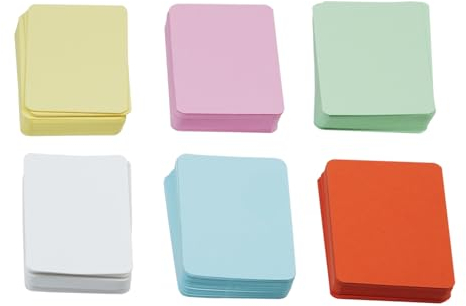 moinkerin 210 Stücke Kraftpapier Karten Mehrfarbig 9X5.5CM 230g/m²Druckbar Postkarten Blanko Karten Blanko für DIY, Hochzeitseinladungen, Danksagungskarten