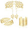 YADOCA Griechische Göttin Kostüm Zubehör für Damen Gold Oberarm Manschette Armband Stirnband Dangle Ohrring Göttin Gold Schmuck Set für Braut Hochzeit Toga Party