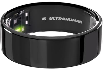 ULTRAHUMAN Ring AIR – Schlaf- und Fitness-Tracker, Smart Ring für Frauen und Männer, Keine App-Gebühr für Standardfunktionen (Ring AIR, Aster Schwarz, 8)