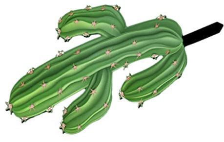 BCOATH Decoración De Jardín Exterior con Estaca Acrílica De Cactus para Césped Fácil Inserción Adorno Ornamental para Césped y Huerto Decoración Natural para Jardín y Patio