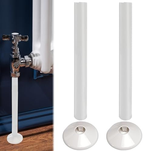 4PCS Radiator Cover Seamless Fit Radiator Pipe Covers Strong and Rigid Beautiful Sophistication Radiator Covers for Radiator Pipes Heating Pipes Water Pipes Gas Pipes and Drain Pipes Etc.