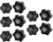 Nsssunnre 10Pack Plum-Blossom Hand Tightening Rubber- Nuts Black Thumb Nuts Star Mechanical Thumb Nuts M6