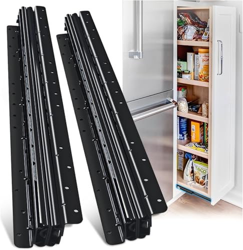 WUDLEP Undermount Drawer Runners Slides, 2 Pack 400-900 mm 120kg Load Capacity Heavy Duty Drawer Runners,Full Extension Bottom Mounted Hidden Under Ball Bearing Metal Rails Track Guide Glide