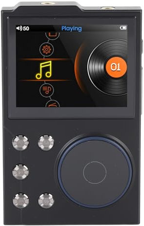 HiFi MP3 -Player mit Bluetooth 5.3, Lustless DSD DAC FLAC MP3 -Hochauflösung Digital Audio Music Player, Tragbarer Audio -Player mit 2,4 -Zoll -HD -Display, Support Bis zu 256 GB