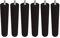 Homey – Pack de 6 Patas de Madera para Base Tapizada, Cilíndricas con Rosca M10, Altura 25 cm, Color Wengué
