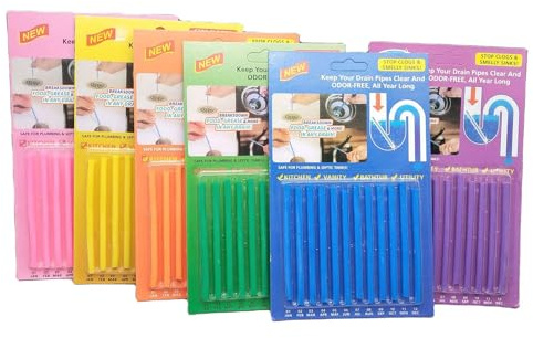 Abflussreiniger Sticks,Abfluss Sticks Um Verstopfungen Vorzubeugen,Rohreiniger Stäbchen für Spüle Dusche Oder Waschbecken,Abflussreiniger Und Reiniger Für Abflussrohre,Verstopfungen Vorzubeugen