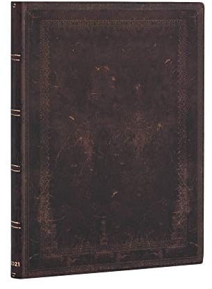 Paperblanks 12 Monate Softcover Flexis-Kalender Business Planer 2021 Schwarzes Marokkoleder Schlicht | Business Planer | Ultra (180 × 230 mm), FD6787-0