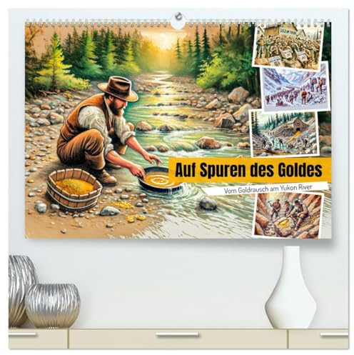 Auf den Spuren des Goldes - Vom Goldrausch am Yukon River (hochwertiger Premium Wandkalender 2026 DIN A2 quer), Kunstdruck in Hochglanz: Eine Reise zu ... den Spuren des Goldes (CALVENDO Wissenschaft)