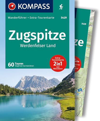 KOMPASS Wanderführer Zugspitze, Werdenfelser Land, 60 Touren mit Extra-Tourenkarte: GPS-Daten zum Download