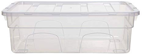 Whitefurze Plastic Storage Boxes - Pack Of 5 (12 Litre)