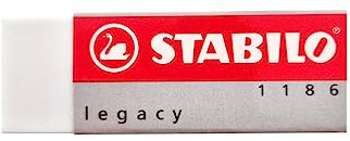 STABILO Legacy 1186 weiß 1 Stück (S) mit Radiergummi – Radiergummis