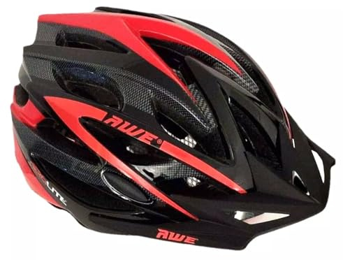 AWE AeroLite Men's Bicycle Helmet - Black/Red, Size 58-61