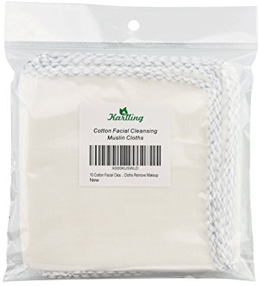 Karlling 10 Cotton Facial Cleansing Muslin Cloths Remove Makeup