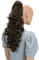 CAISHA 50cm Haarzopf Sarah Haarteil mit Butterflyklammer Pferdeschwanz Haarverlängerung Voluminös Gewellt Brünett H65