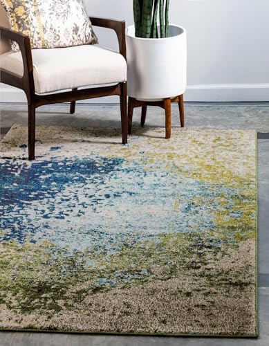 Unique Loom Estrella Collection Area Rug - Vella (5' 1 x 8' Rectangle Blue/Gray)
