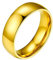 PROSTEEL Herren Trauring hochglanzpoliert Bandring Größe 59 Simpel 18k vergoldet 6mm breit Band Ring Partnerring für Männer Modeschmuck Accessoire für Weihnachten