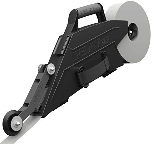 DELKOtools ZUNDER Drywall Banjo Taping Tool with Reversible Inside Corner Roller Wheel - Dual Right/Left Hand Operation