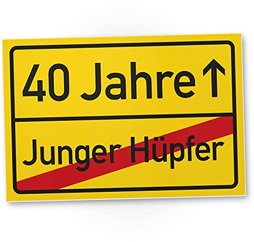 DankeDir! 40 Jahre (Junger Hüpfer) Schild - Geschenk 40. Geburtstag Geschenkidee Geburtstagsgeschenk Vierzigsten Geburtstagsdeko Partydeko Party Zubehör Geburtstagskarte