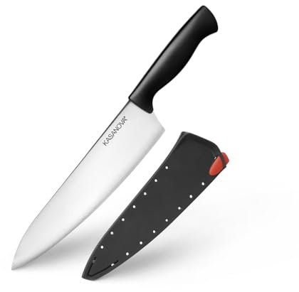 KASANOVA Coltello con coprilama autoaffilante nero Utensili e accessori