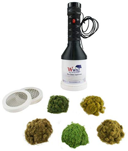 War World Scenics Pro Grass Grand Static Grass Applicator & Embankment Kit – Railway Modelling Model Railroad Diorama Scenery Electrostatic Flock Landscaping Gauge Scale