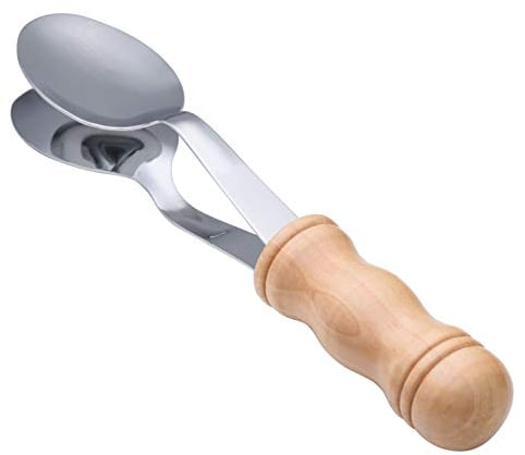 Musical Spoons Percussion Instrument with Wooden Handle, 8 Inch