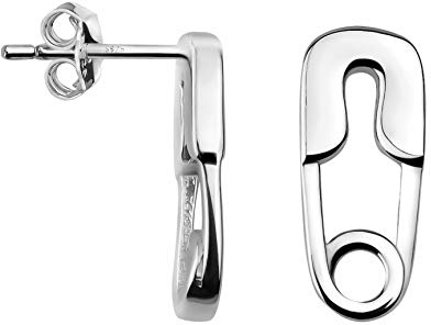 SOFIA MILANI - Damen Ohrringe 925 Silber - Ohrstecker als Sicherheitsnadel - 20682
